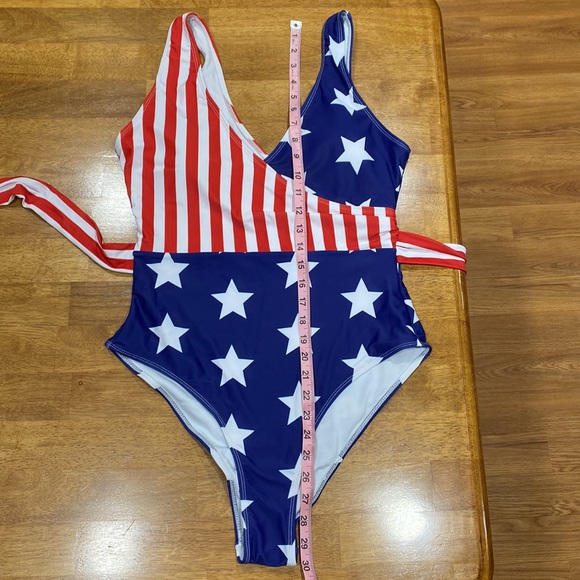 *read post* NEW. One piece bathing suit with waist tie/wrap. Shein size 1XL (14) - Picture 5 of 8